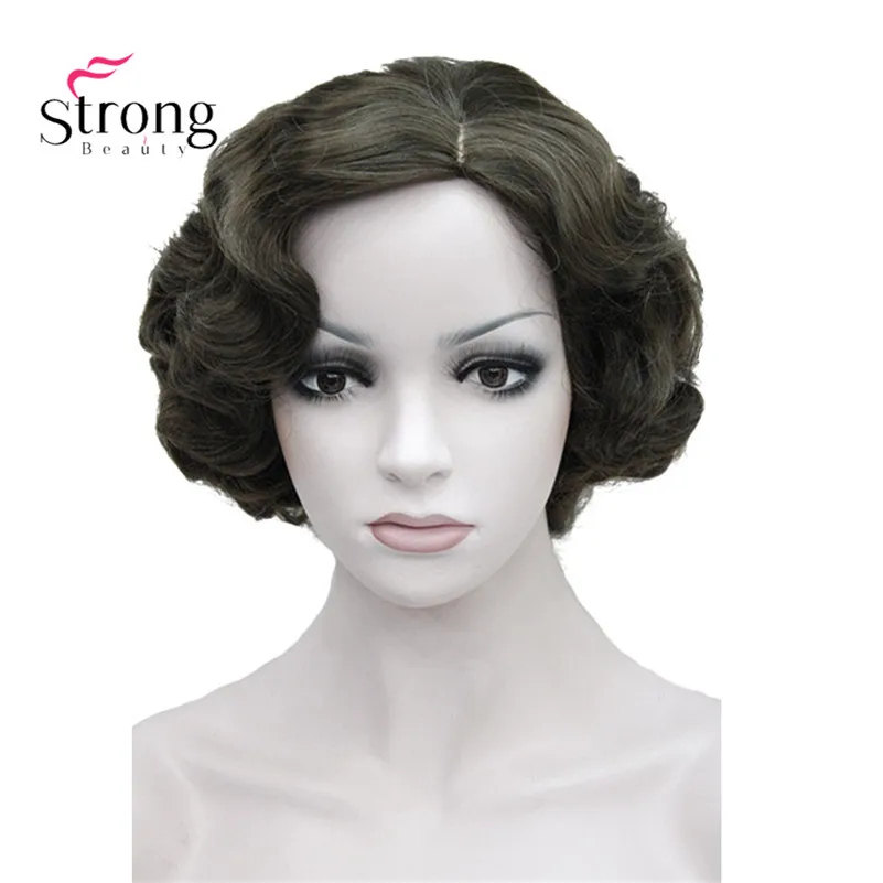 StrongBeauty волнистый парик из синтетических волос с коротким кожным верхом
