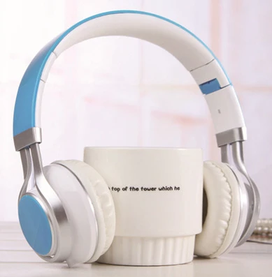 Blue TOPROAD проводные наушники 3,5 мм Складная стереогарнитура audifonos наушники повязка с микрофоном для IOS Andorid смартфон компьютер - Цвет: Blue
