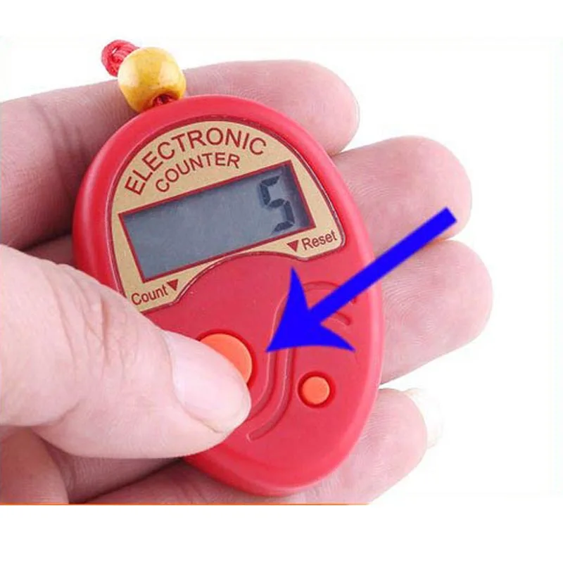 Электронной цифровой талли Clicker жк экраном 5 цифр ручной контроллер палец подсчет