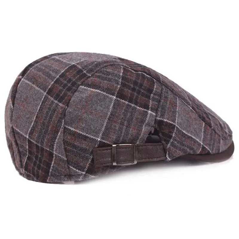 Новые береты для мужчин и женщин Gorras Planas Boinas плоский берет кепки плед зимние теплые головные уборы для мужчин и женщин HT51040+ 30