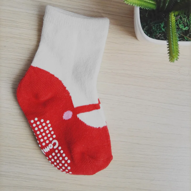 red 3 цвета, летние носки для малышей милые Нескользящие носки для маленьких детей носки для мальчиков носки для новорожденных девочек детские подарки - Цвет: red