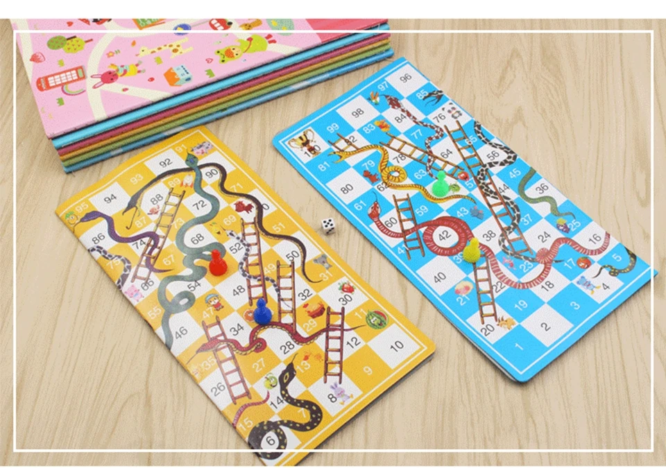 Игрушка TOY128 в виде змеиной лестницы, Обучающие Детские игрушки, веселая настольная игра, набор, портативная летная доска, семейные вечерние игры, игрушки для родителей и детей, подарки