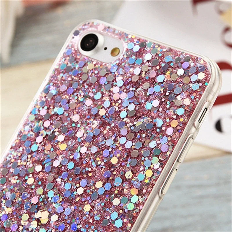 Блестящий чехол DIFFRBEAUTY для телефона iPhone 6 6S 7 8 Plus X с блестящими кристаллами и