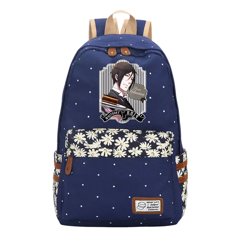 SH-BB6 Горячая Аниме Черный дворецкий/Kuroshitsuji Sebastian Ciel Phantomhive Косплей рюкзак унисекс Плечи сумка студенческая школьная сумка - Цвет: SH-BB6