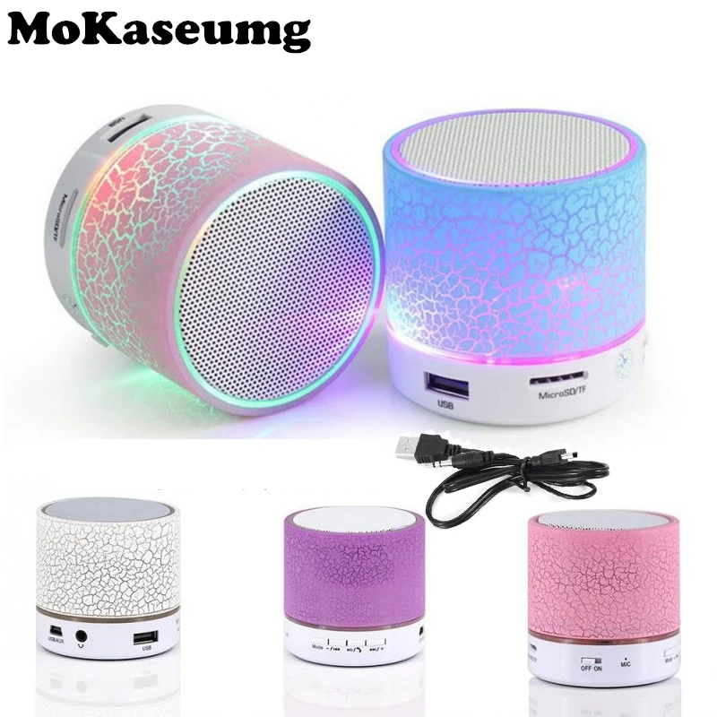 MoKaseumg Светящиеся светодиодный Bluetooth Динамик мини s Hands Free Портативный