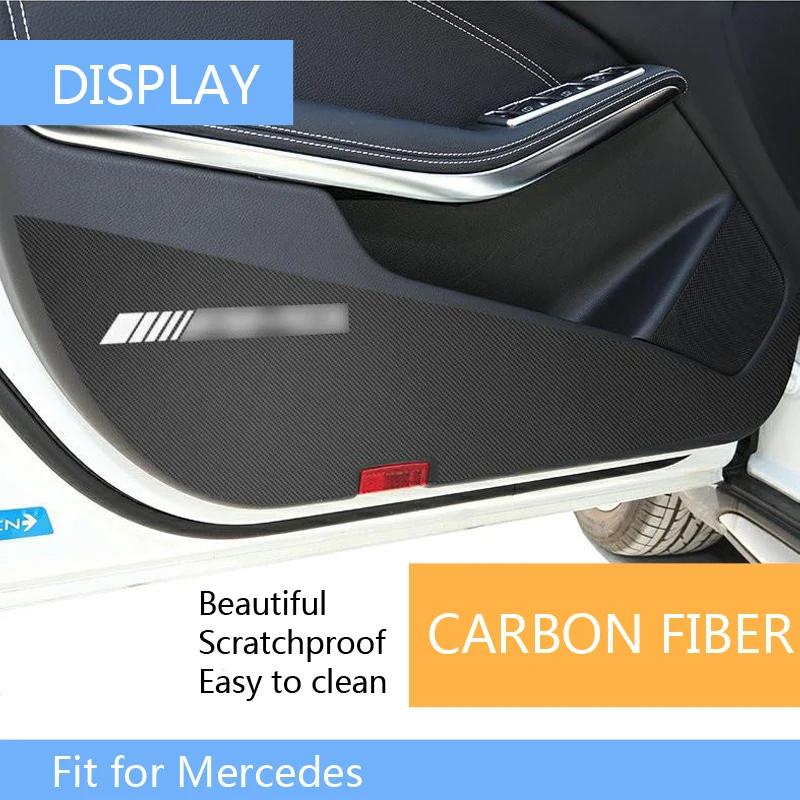 Наклейки-коврики для автомобильной внутренней двери Mercedes Benz A C E CLA GLA GLE GLC Class 2016 2017