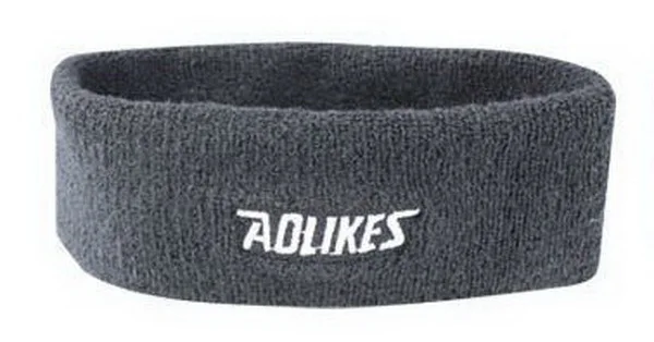 black AOLIKES хлопковая спортивная баскетбольная повязка на голову для женщин, лента для волос при занятиях йогой, повязка на голову для фитнеса, спортзала, бега, повязка на голову zweetband hoofd - Цвет: black