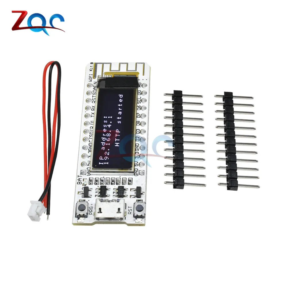 Плата PCB NodeMcu для Arduino IOT беспроводной модуль ESP8266 с OLED экраном 0 91 дюйма Wi Fi чип CP2014 32