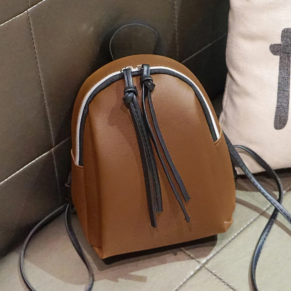 Маленький женский рюкзак Многофункциональный школьный ранец из искусственной