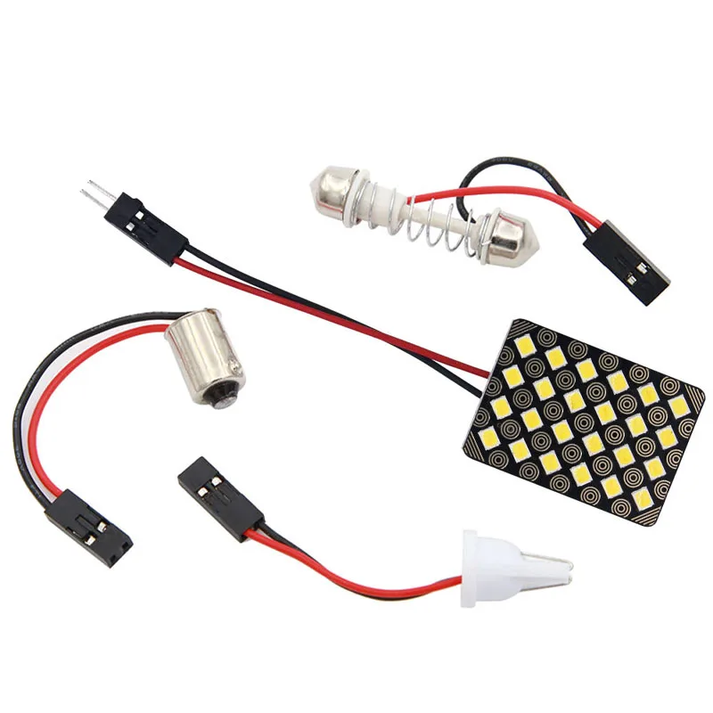 1 шт. CANBUS C5W светодиодный T10 BA9S разъем 12/24SMD 2835 Светодиодный светильник Festoon