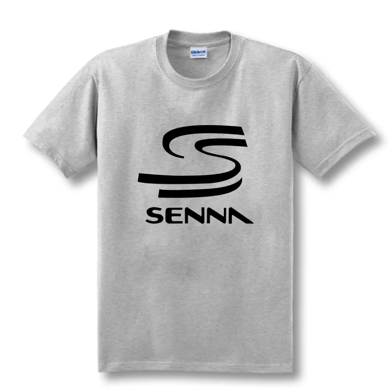Новинка, брендовая футболка HERO F1 AYRTON SENNA, Мужская футболка, размер S~ 2XL, Повседневная футболка с коротким рукавом, топ,, XS-XXL - Цвет: Gray2