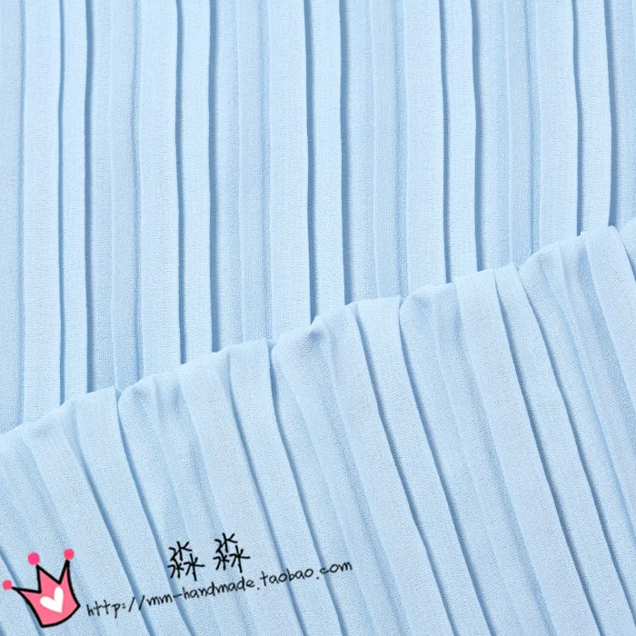 Лето 2019 светильник голубая марлевая спиральная синяя плиссированная шифоновая