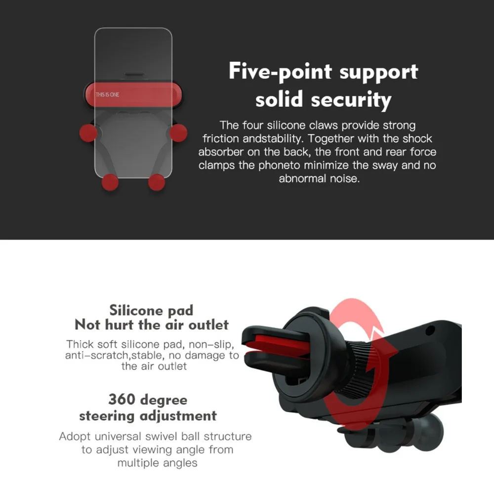 Универсальный автомобильный держатель для телефона крепление на вентиляционное