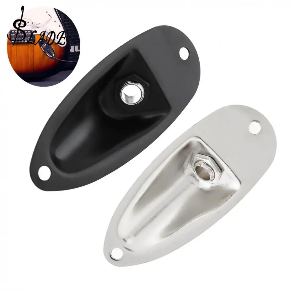 

Stainless Steel Electric Guitar Pickup Boat Style Output Jack Plate Socket Accessories for FD Strat Electric Guitar