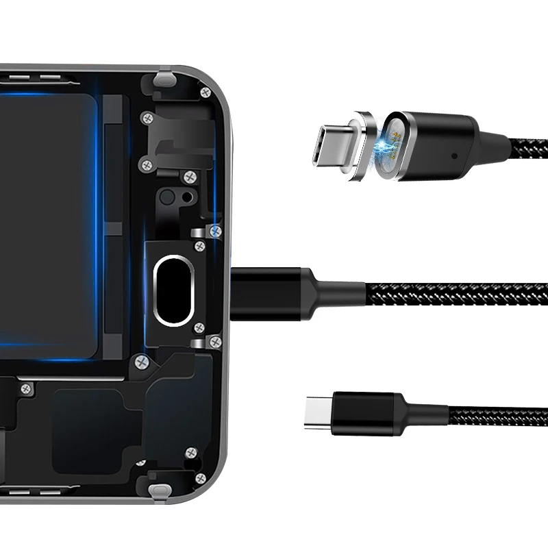 Магнитный PD USB C-TYPE C кабель KRIPT с функцией быстрой зарядки и синхронизации данных 87