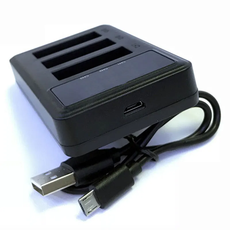 Для SJ6 SJ7 SJ8 3-слоты USB Батарея зарядное устройство для камеры для спортивной экшн-камеры SJCAM Батарея ЖК-дисплей Экран Дисплей зарядный кабель контейнер для аккумуляторов коробка
