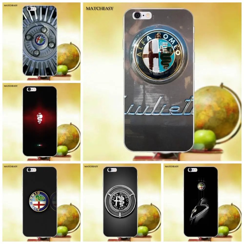 Alfa Romeo Логотип для Apple iPhone X XS Max XR 4 4S 5 5C SE 6 6S 7 8 Plus ТПУ чехол|Чехлы-накладки| |
