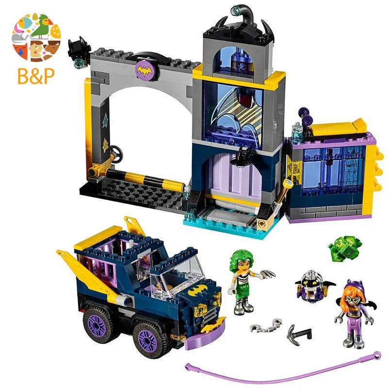 41237 354 шт. DC Super Hero для девочек Batgirl Secret Bunker Wonder Woman строительные блоки кирпичные