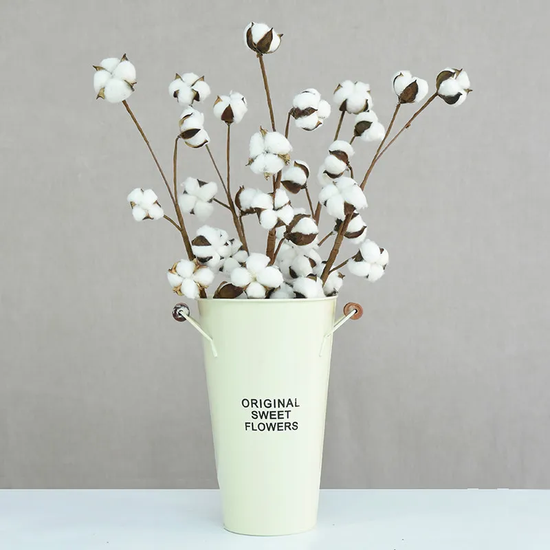 

Dried Flowers Natural Cotton Branch Decorative Flowers for DIY Wedding Decoration Home Arrangements Party Office Ornament Acces