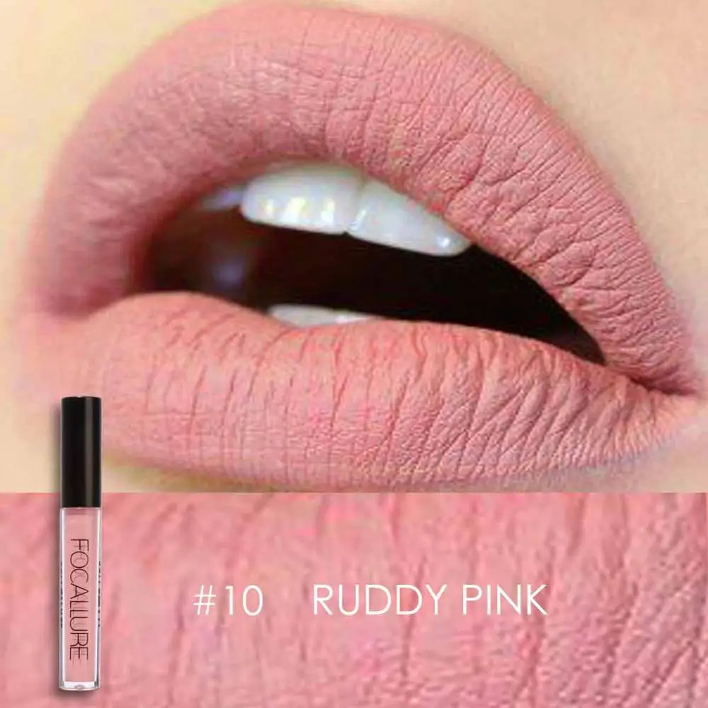 10 Focallure Matte блеск для губ сексуальный Жидкий блеск для губ матовый стойкий Водонепроницаемый косметический блеск для макияжа 24 часа - Цвет: 10