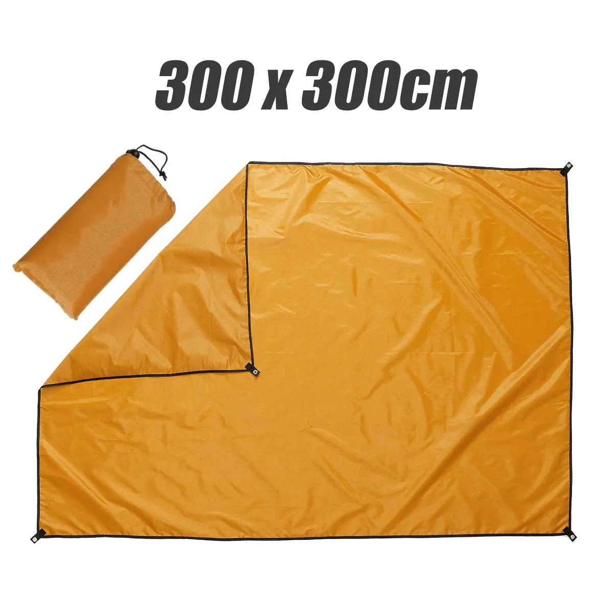 3x3m Orange PU3000 влагостойкий коврик/тент пляжное укрытие от солнца брезент водонепроницаемый тентовая тень ультралегкий УФ Сад тент навес солнцезащитный тент открытый - Цвет: 3x3m Orange
