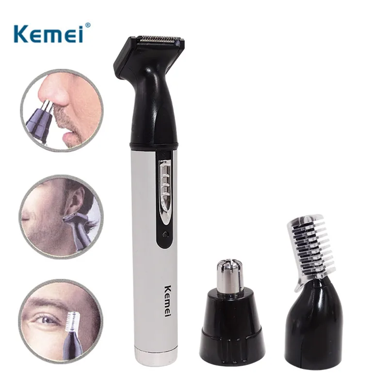

Kemei Nose Hair Trimmer Electric Shaver 4 in 1 Men's Shaved Waterproof Professional Nose Ear Beard Eyebrow Temple Hair Trimmer