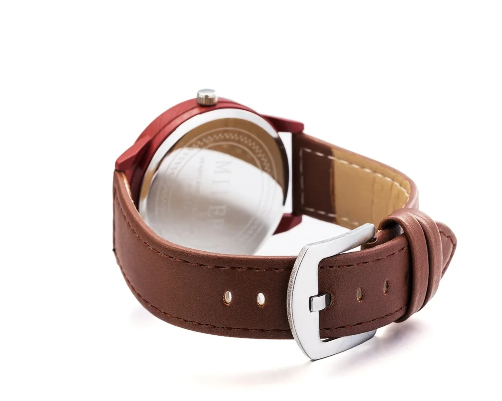 Мужская Новая Мода моделирование Бамбука Деревянный Наручные Часы С Кожа