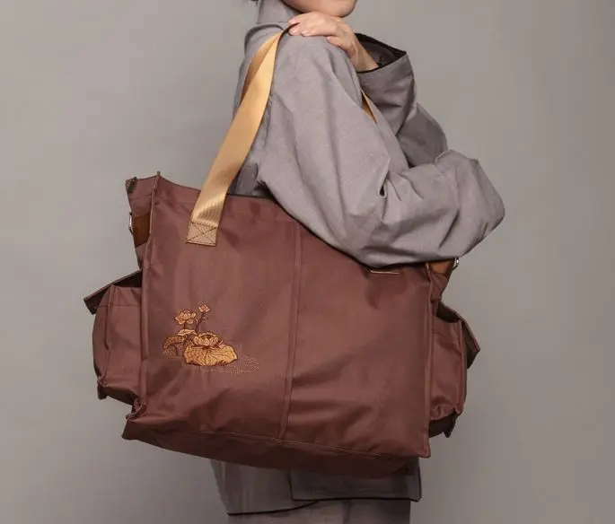 2 вида цветов буддист буддизм дзен лежать Ткань Оксфорд мешок шаолин монах кунг