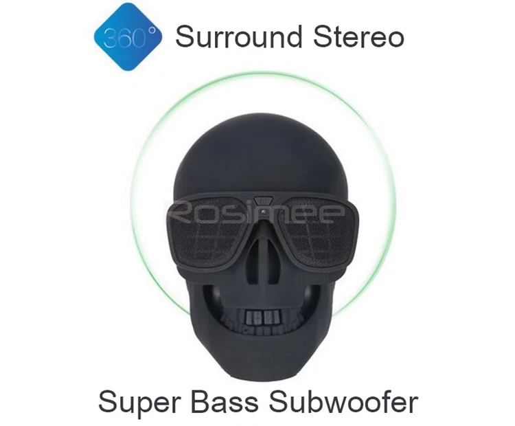 AeroSkull беспроводной Bluetooth динамик солнцезащитных очков динамик в форме черепа мобильный сабвуфер многоцелевой громкоговоритель 4000 мАч батарея дропшиппинг