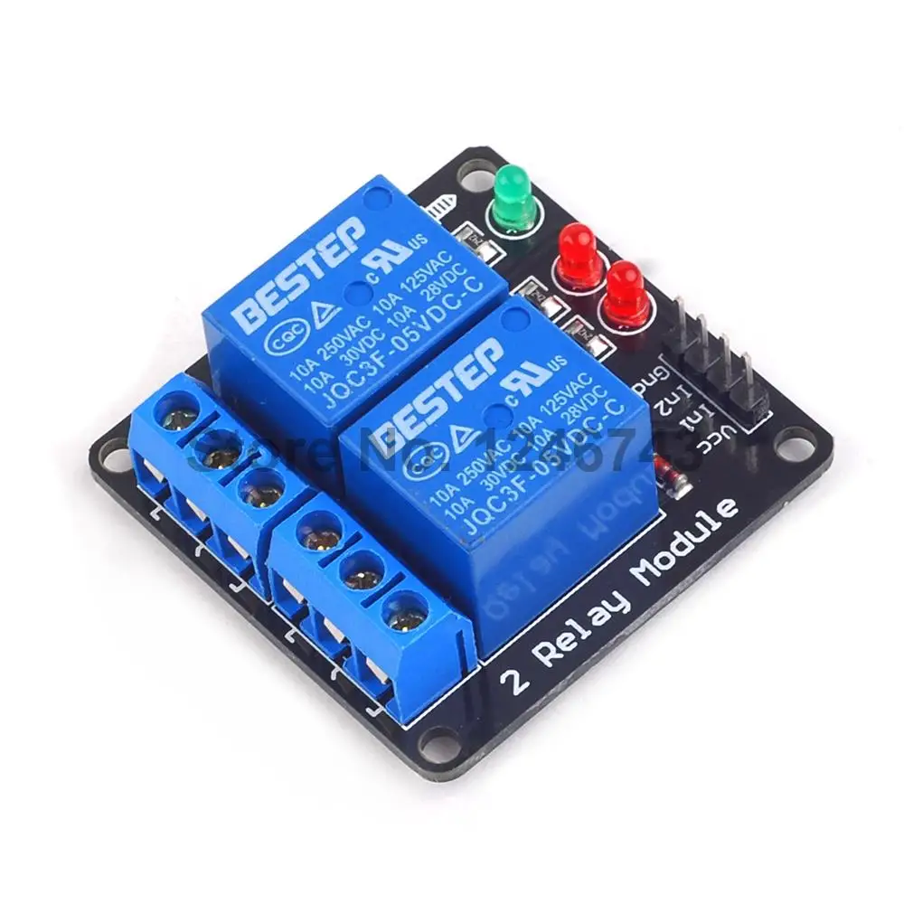 1 шт. 2 канальный релейный модуль 5 в с лампой низкоуровневый триггер PIC AVR ARM STM32|relay spdt|lamp umbrellalamp ion |