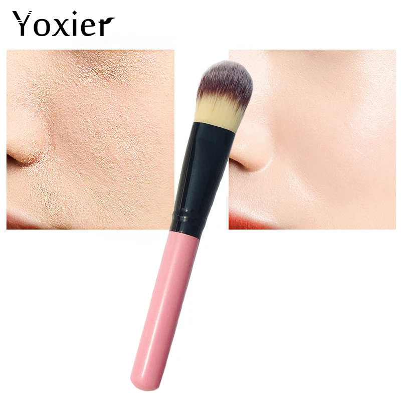 Yoxier Tongue-Shaped Foundation Brush Eye Corner Nose Wing Makeup Powder Concealer Beauty Tool 1Pcs | Красота и здоровье