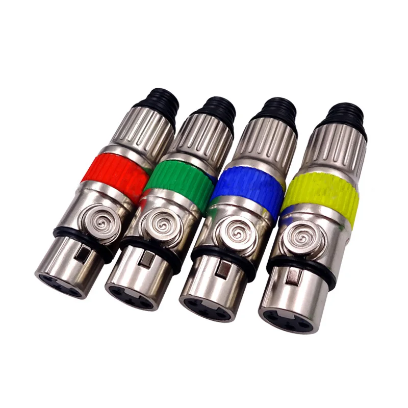 Высокое качество 10 шт./лот с позолотой 3 контактный разъем XLR разным цветом 5 шт.