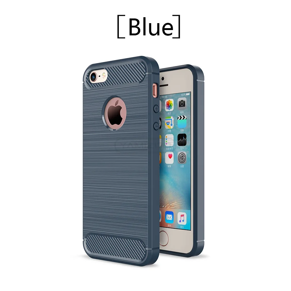 YAMIZOO задняя крышка для iPhone se 5 5S чехол силиконовый мягкий тонкий чехол красный черный чехол для телефона s для iPhone 5S, se 5 карбоновый чехол Роскошный