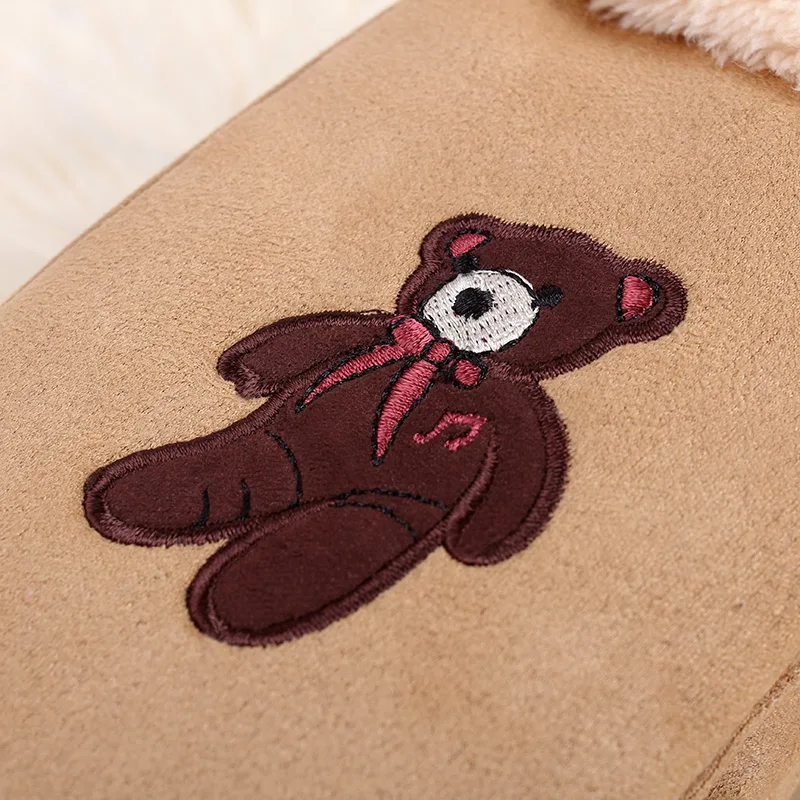 REALBY зимние женские перчатки теплые варежки замшевые толстые для взрослых