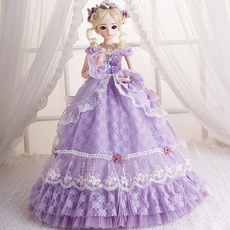 1/3 BJD кукла принцесса девочка Reborn с макси длинное платье парик обувь макияж 18