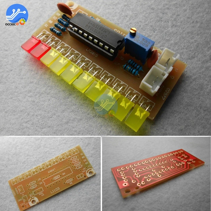 LM3915 10 светодиодный индикатор уровня индикации аудио звуковой анализатор спектра индикатор уровня DIY Набор усилителя комплект электороники