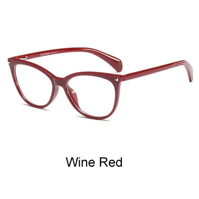 Wine Red Ralferty, новинка, очки, оправа для женщин, кошачий глаз, очки, прозрачные, оптические, близорукость, очки по рецепту, очки, 0 градусов, Oculos F95171 - Цвет оправы: Wine Red