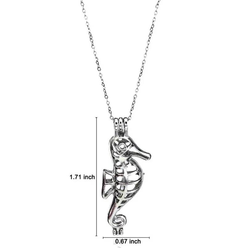 R-K50 Модные море Лошадь Кулон из бисера Клетка поп-талисманы с плавающей медальон