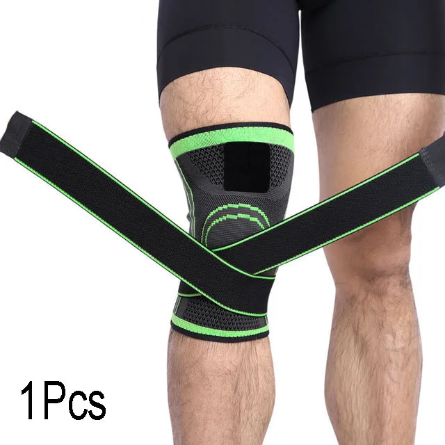 Green-1Pcs 2 шт. Спорт Бег Велосипедный спорт тренажерный зал наколенники Поддержка подтяжки эластичный нейлон компрессионный наколенник протектор рукав для Волейбольного баскетбола - Цвет: Green-1Pcs