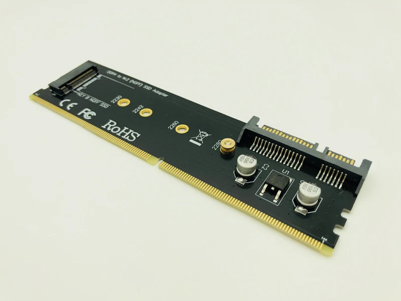 Переходник DDR4 на M.2 SATA адаптер памяти DIMM NGFF SSD B Key 15Pin Power 7pin порт материнскую плату