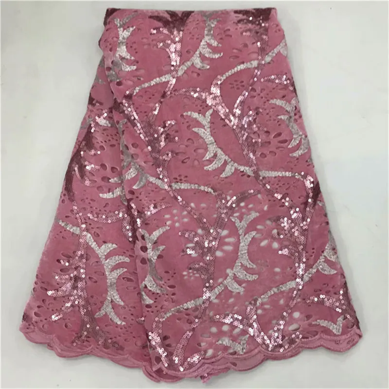 Африканская кружевная ткань 2019 Вельветовая Высококачественная блестящая