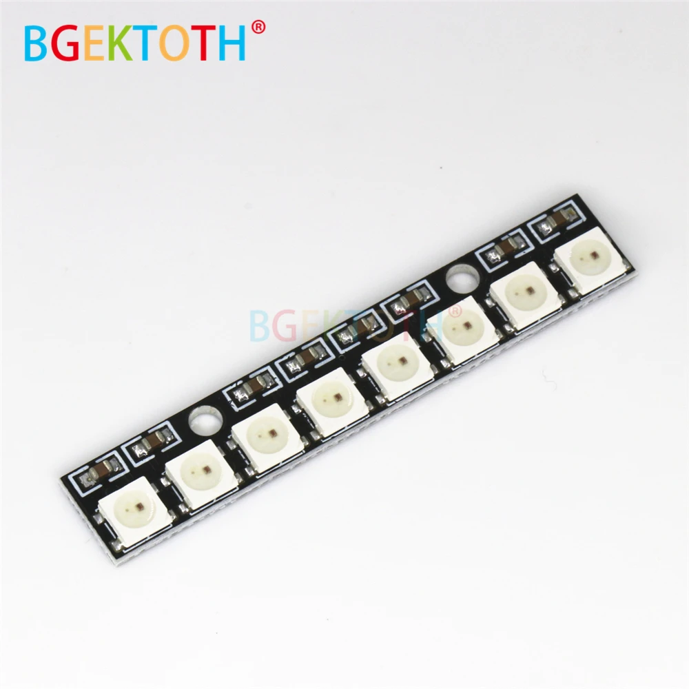 8-канальный WS2812 5050 RGB светодиодный индикатор встроенная полноцветная макетная