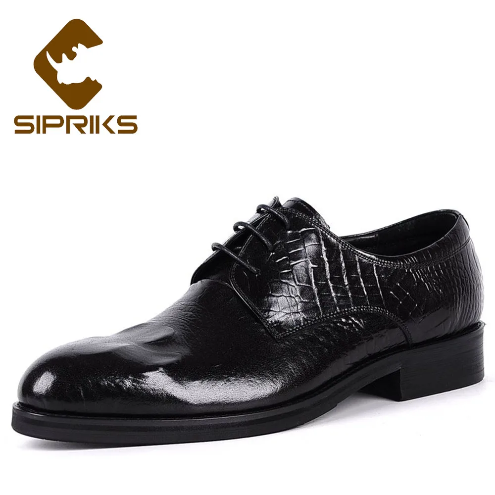 Sipriks/Большие размеры 37-45; бордовые модельные кожаные туфли; мужские оксфорды из крокодиловой кожи с принтом; свадебные туфли; мужские туфли под костюм