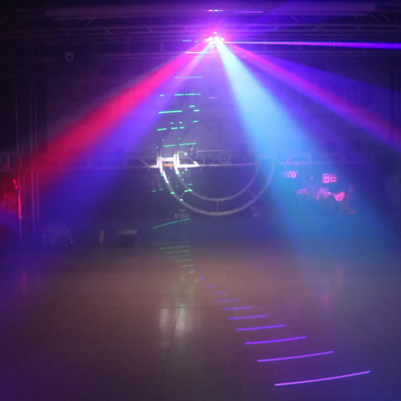 Sharelife 24 RGB лазерный гобо+ RGB светодиодный луч+ белый стробоскоп светодиодный светильник движения DMX бар вечерние дискотеки Шоу DJ вращающийся сценический светильник ing Q19