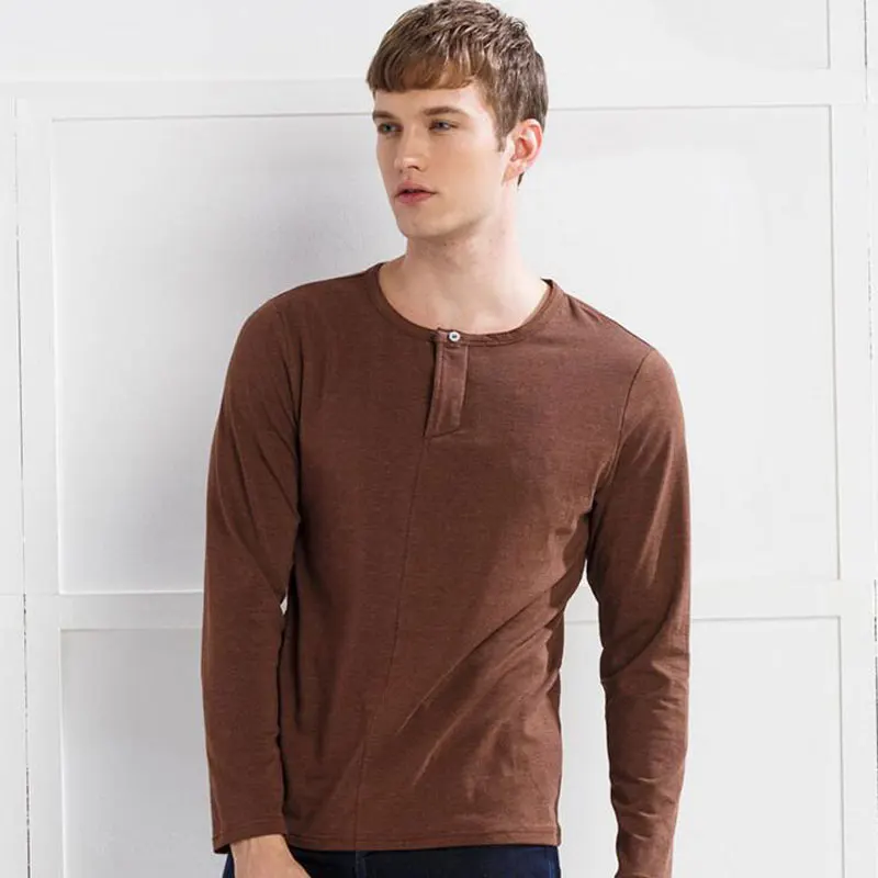 TANGNEST/Основные футболки для мужчин новый модный бренд Slim Fit Футболка с длинным