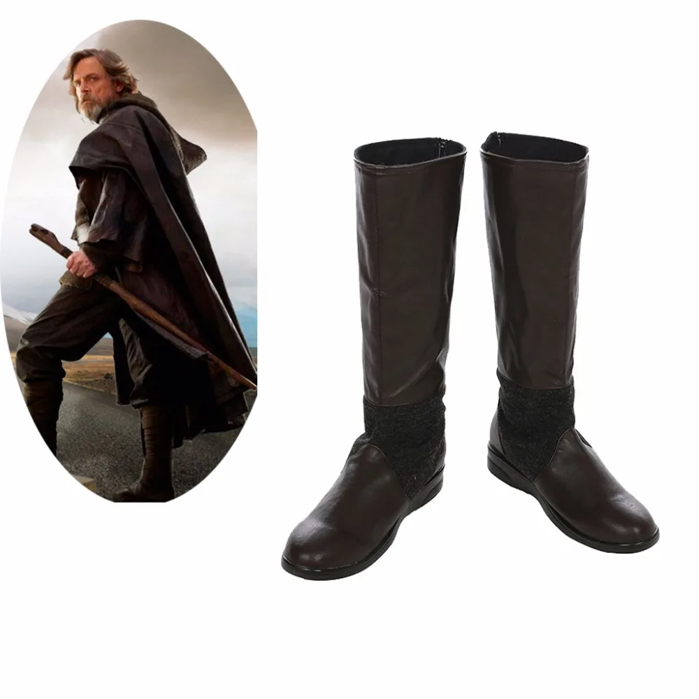 

Cosplaydiy The Last Jedi Luke Skywalker Cosplay Shoes Boots Luke Skywalke Cosplay Black Boots L0516