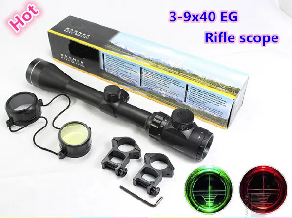 АК Airsoft 3-9X40EG Тактический Ночное видение охотничий оптический прицел снайперский олень прицел для снайпера красный зеленый многоточия для Airgun мягкие