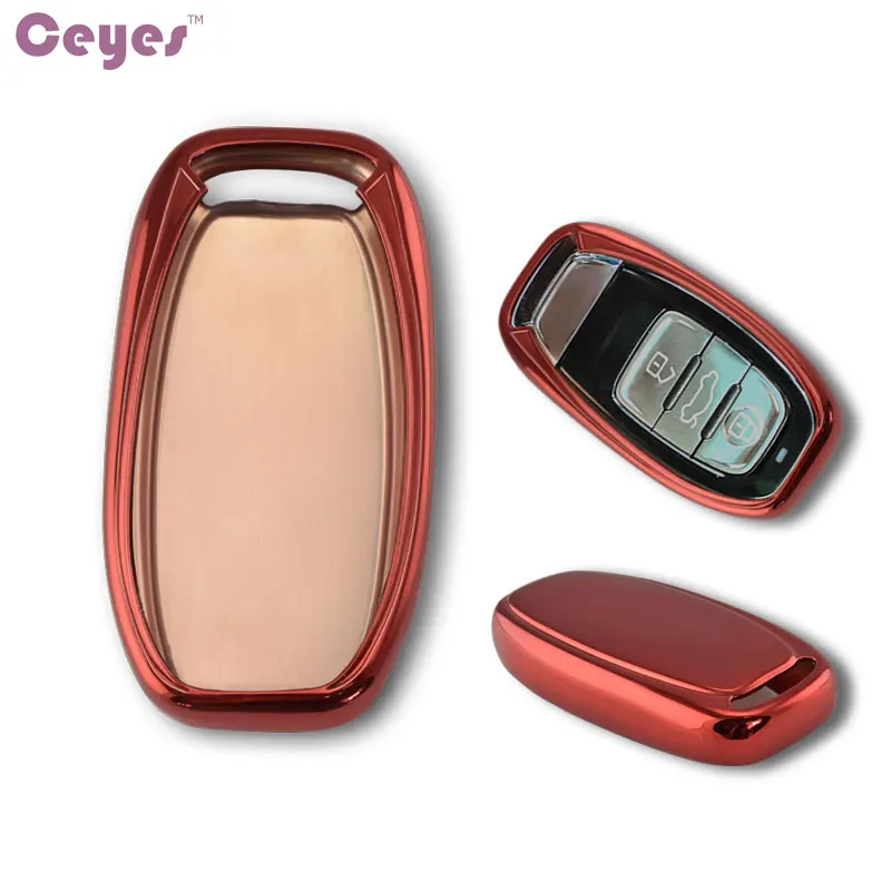 

Ceyes High Quality Car Styling Soft TPU Key Cover Protection Case For Audi A4 A4L A5 A6 A6L Q5 S5 S7 Protect Shell Car-Styling