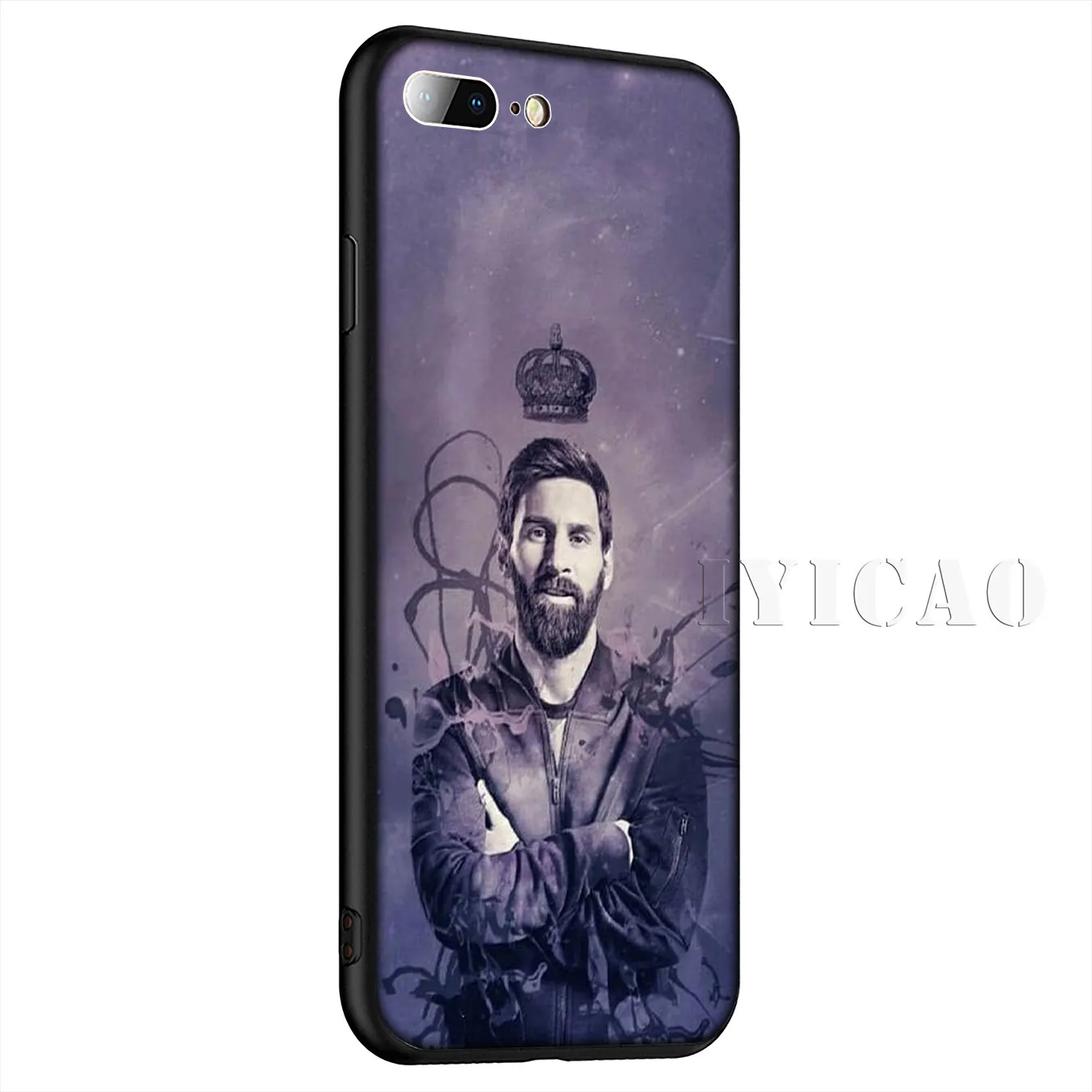 IYICAO Football Lionel Messi Silicone Soft Case for iPhone XR X XS Max 8 7 6 6S Plus 5 5S SE Cover |