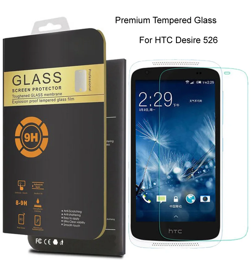 Для HTC Desire 526G + dual sim 0 26 мм Премиум Защитная пленка Закаленное стекло для 526 экрана